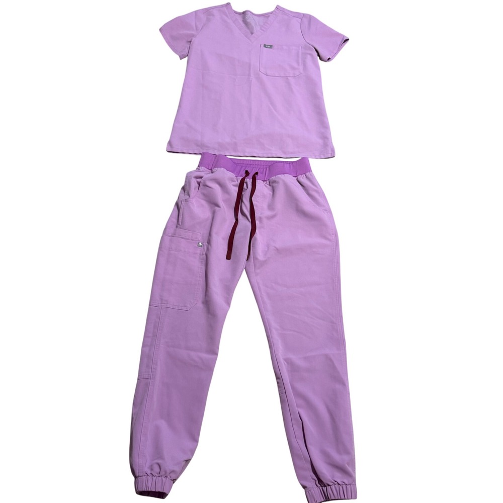 FIGS "Dusk" Lmtd Ed Lilac Purple Scrub Set Casma top XS Zamora joggers XS Petite